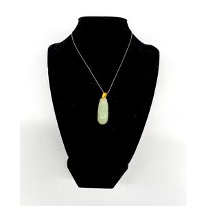 14K Lucky Jade Pendant with Bottle Gourd Design